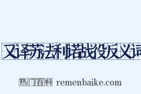 又译苏法利诺战役反义词是什么意思的图片